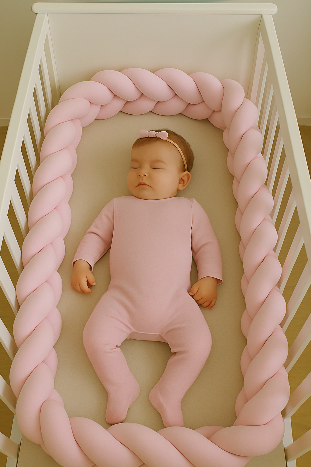 Tour de lit tressé - Rose Clair 💗