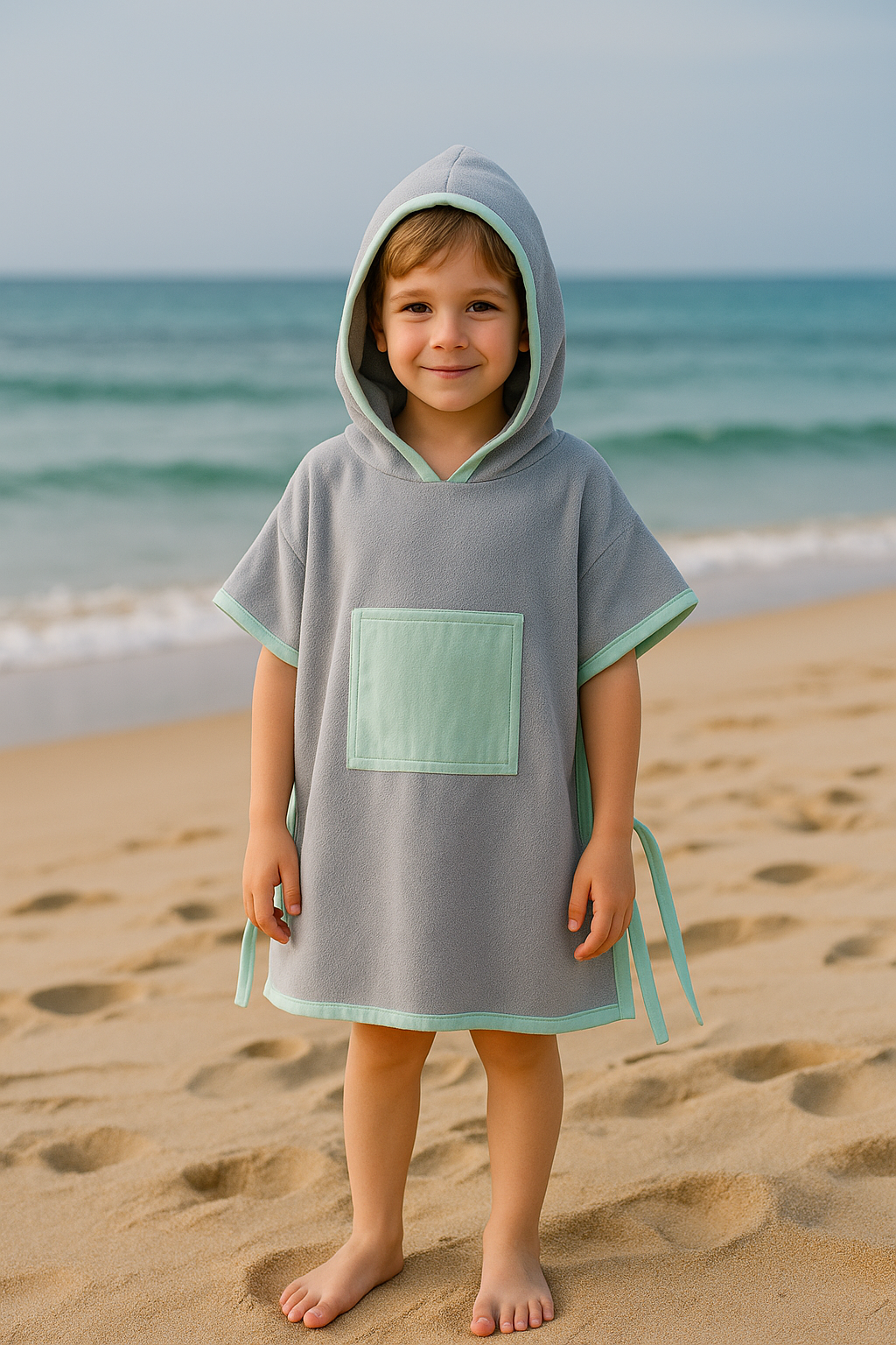 Poncho de plage - Vert Eau 💚🩵