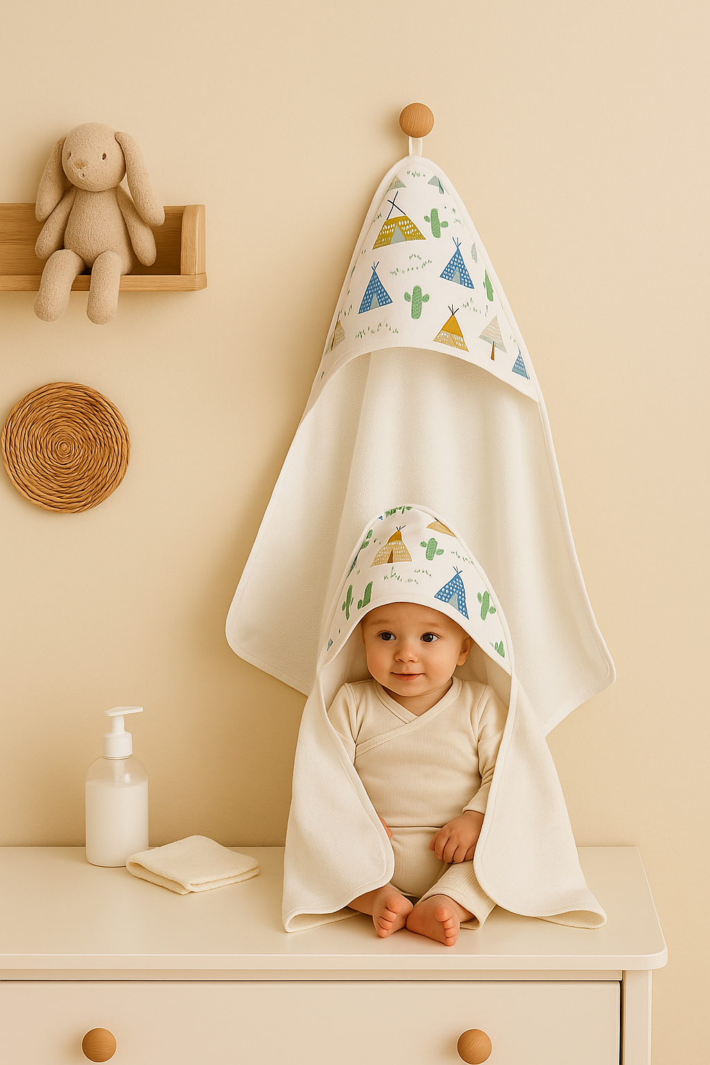 Serviette de Bain - Harmonie- Tipi ⛺️🌵⭐️ 130x70cm