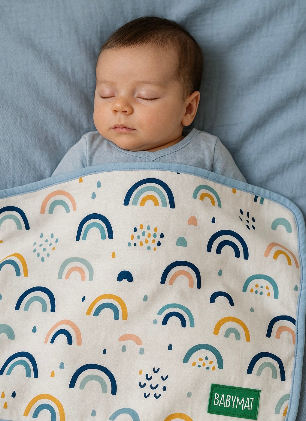 Couverture d'Été - Rainbow Bleu 🌈 100x100cm