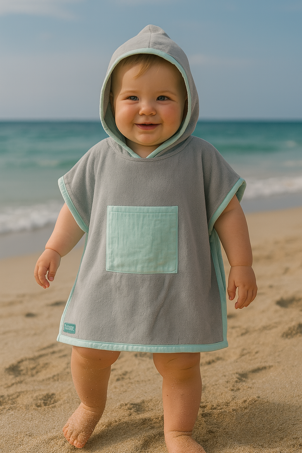 Poncho de plage - Vert Eau 💚🩵