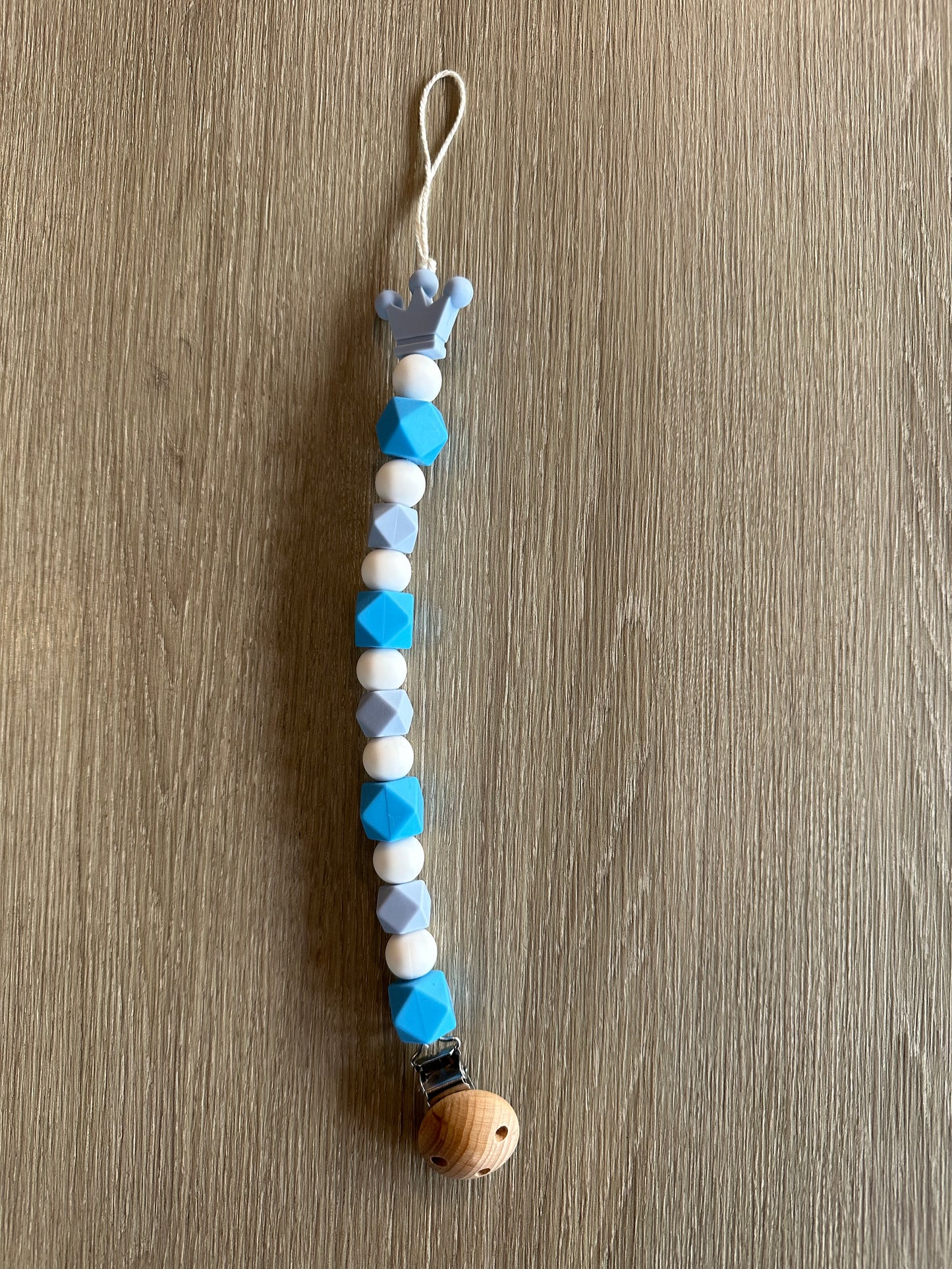 Attache sucette - King đź‘‘ - Bleu đź’™
