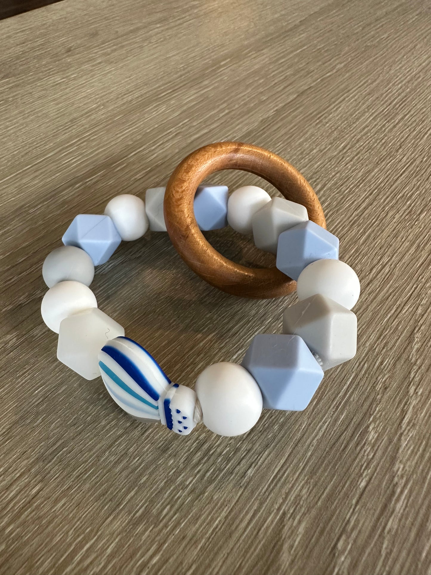 Anneau de dentition - Montgolfière Bleu 💙