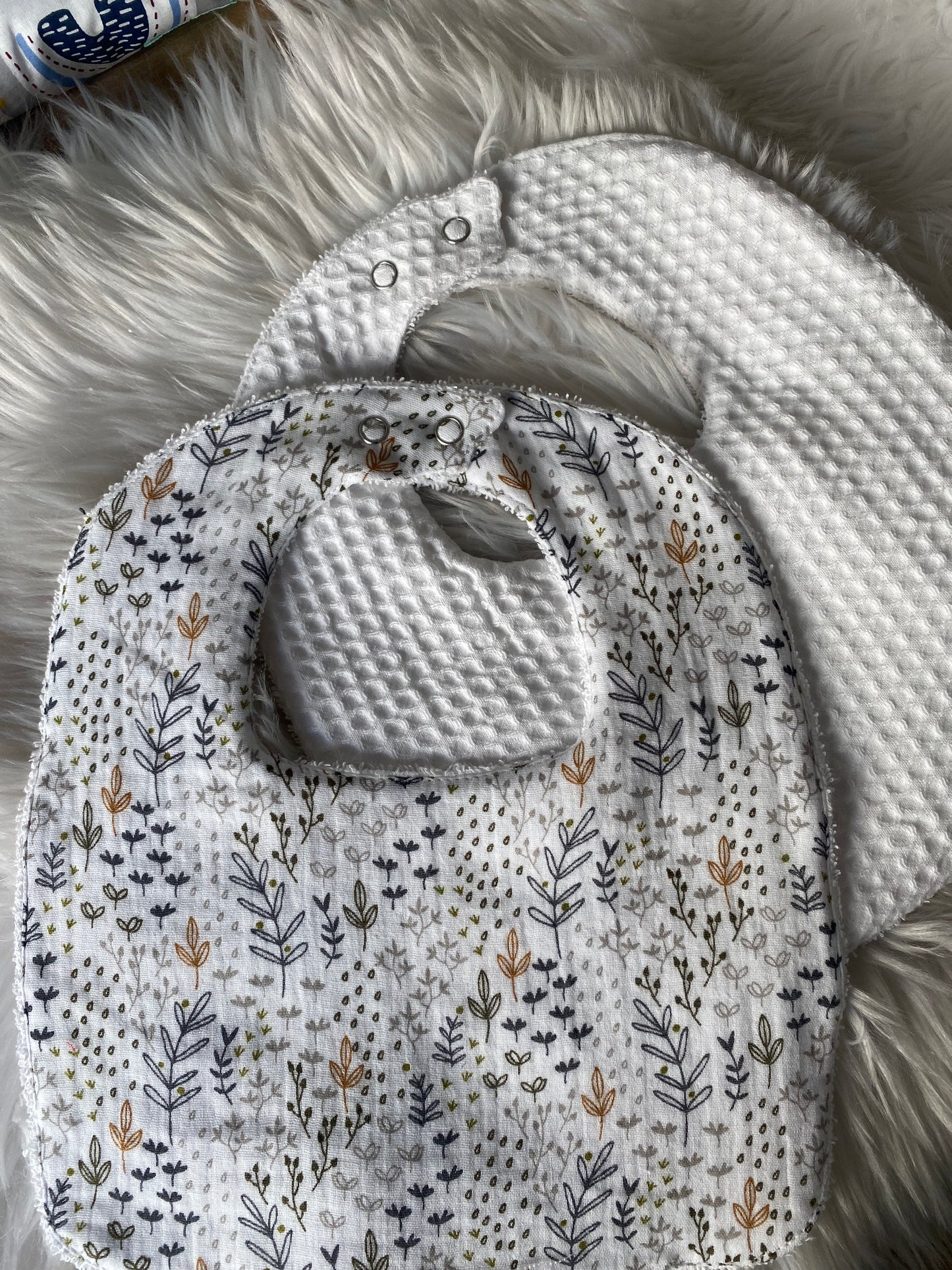Bavoirs - Automne 🍂 x Nid d'abeille Blanc 🤍