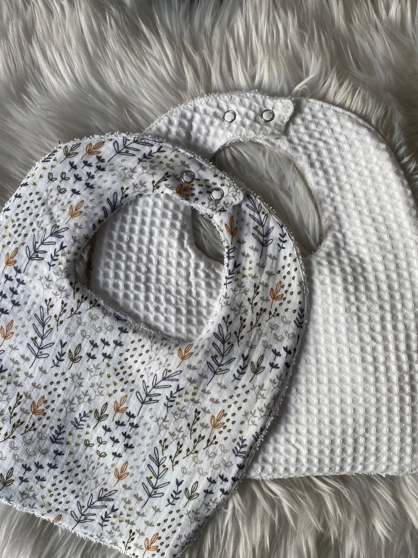 Bavoirs - Automne 🍂 x Nid d'abeille Blanc 🤍