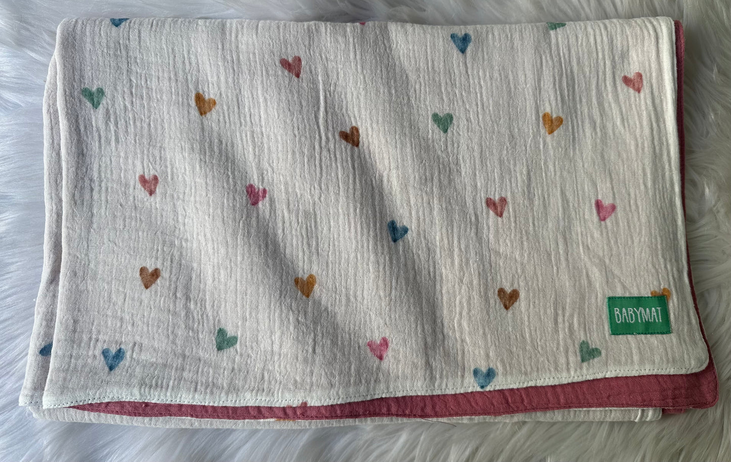 Couverture Mi-Saison -Coeur Coeur - 100x80cm