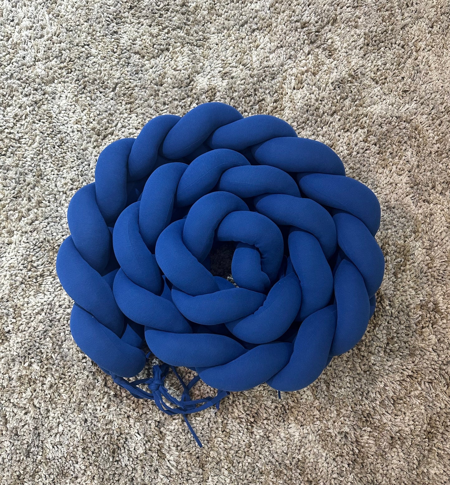 Tour de lit tressé - Bleu Foncé