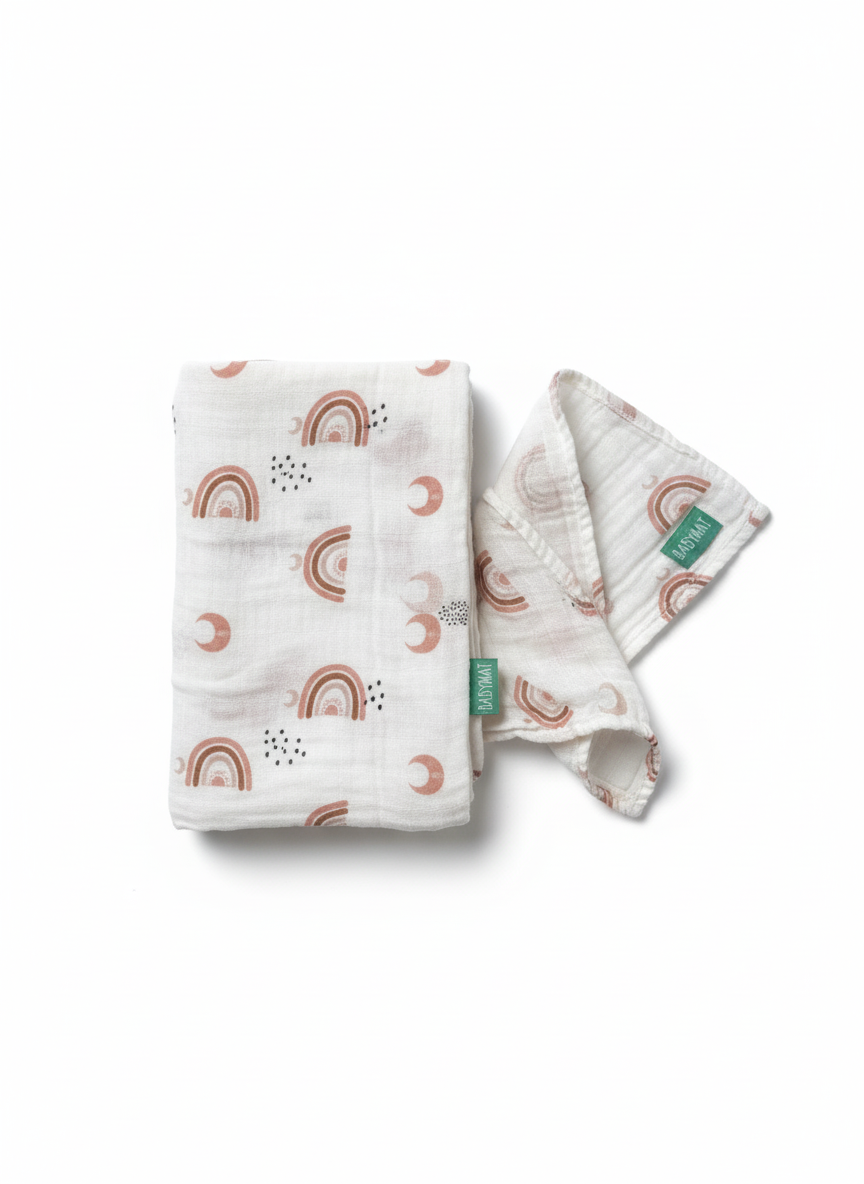 Pack de 3 Lange en mousseline- Aurore d'été