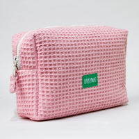 Trousse - Nid d'abeille -Rose Pétale