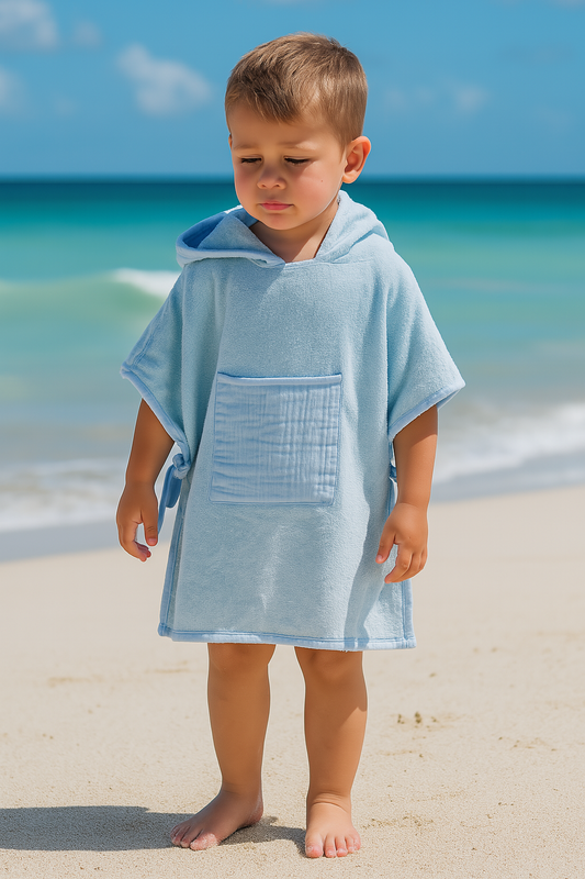 Poncho de plage - Bleu 💙