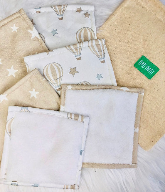 Lingettes - Montgolfière Beige