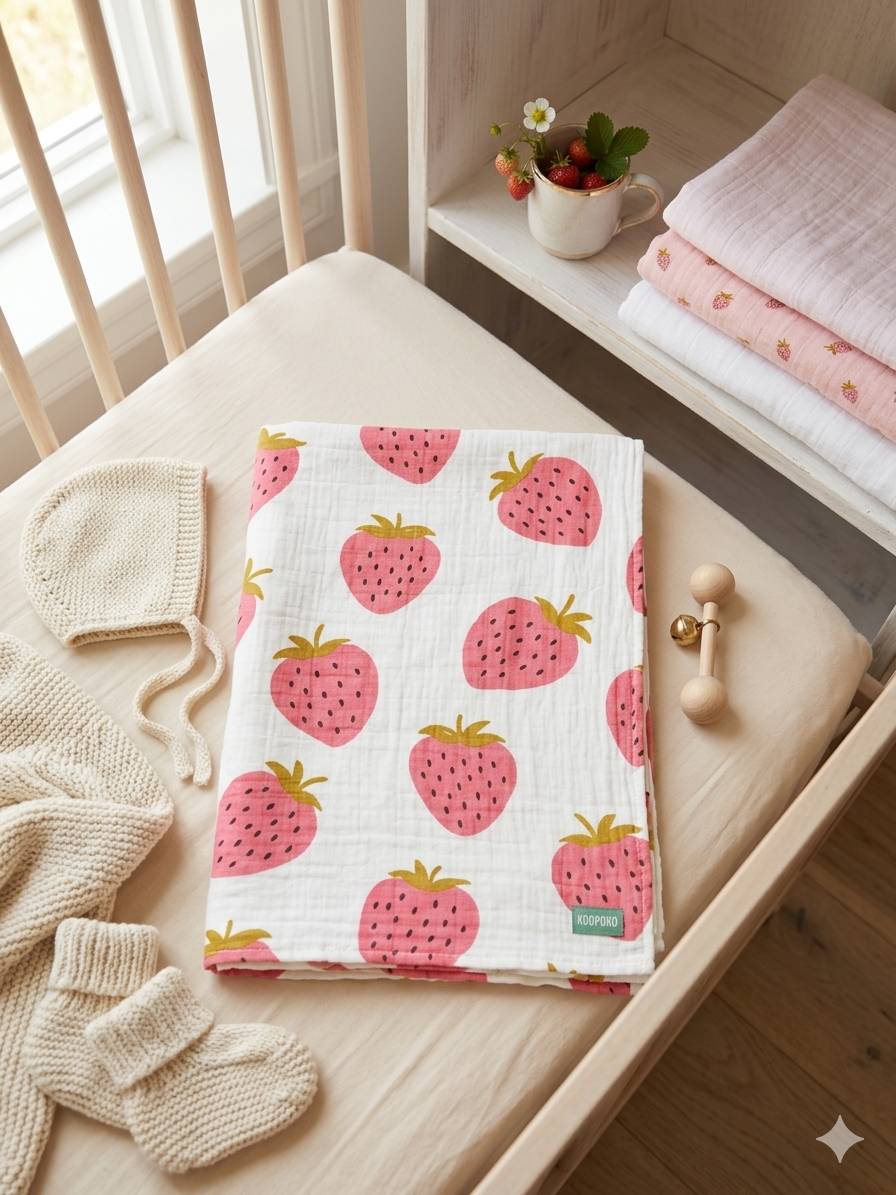 Couverture Légère - Fraise