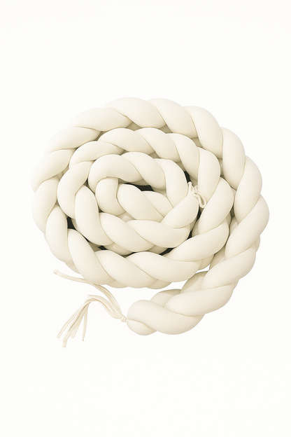 Tour de lit tressé - Blanc Cassé