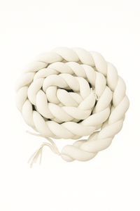 Tour de lit tressé - Blanc Cassé