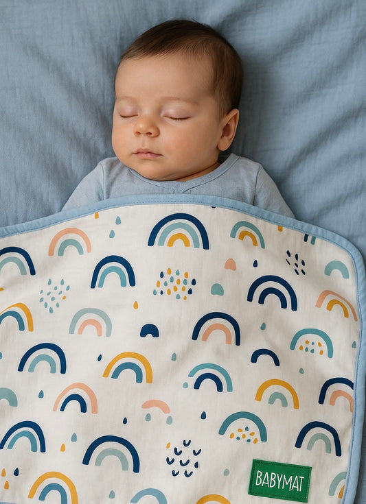 Couverture d'Été - Rainbow Bleu 🌈 100x100cm