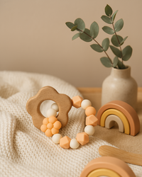Anneau de dentition – Fleur en bambou & silicone hypoallergénique