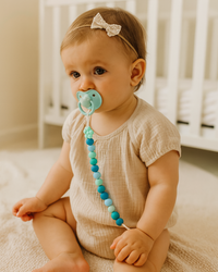 Attache sucette - Fleur Verte