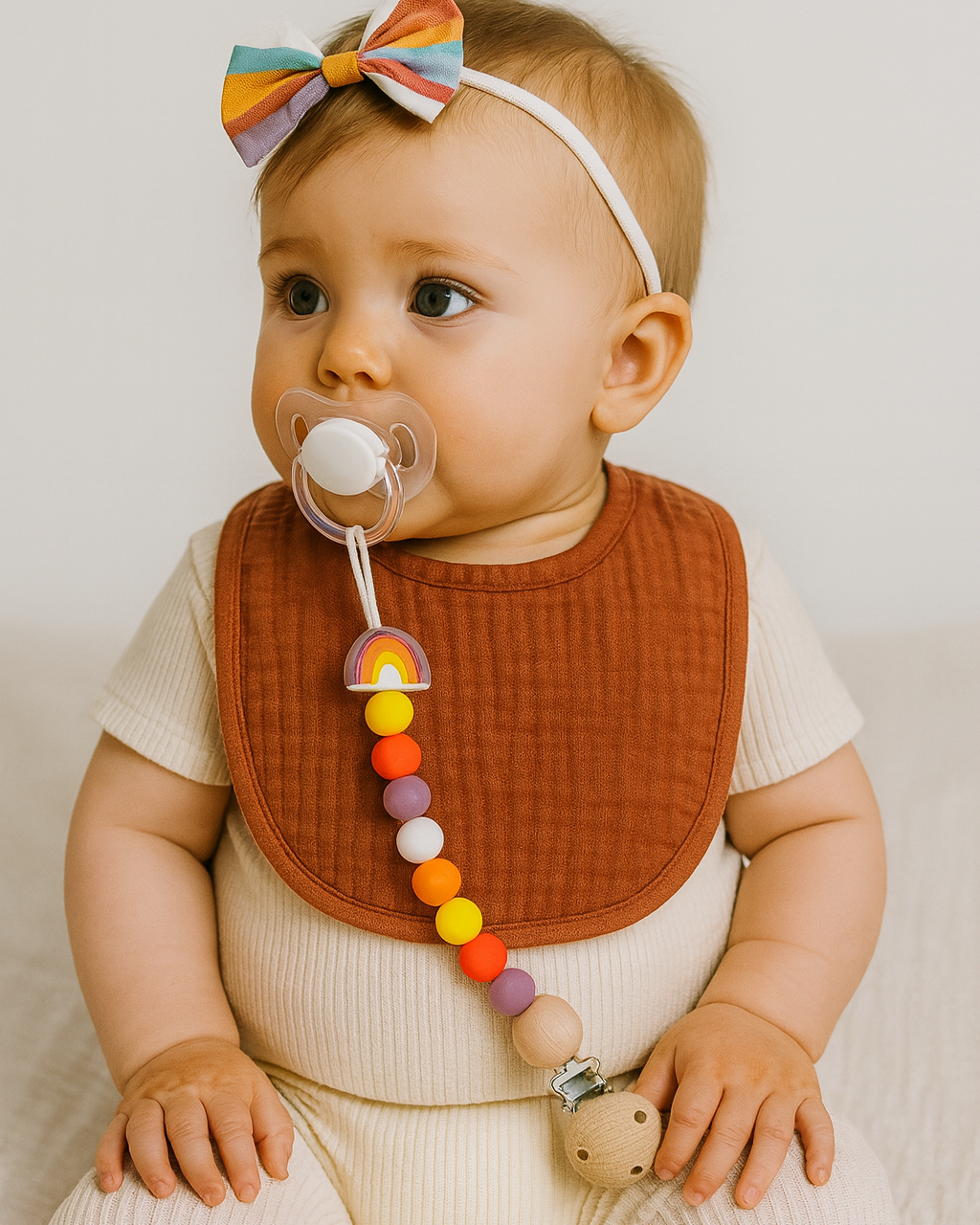 Attache sucette - Rainbow MC