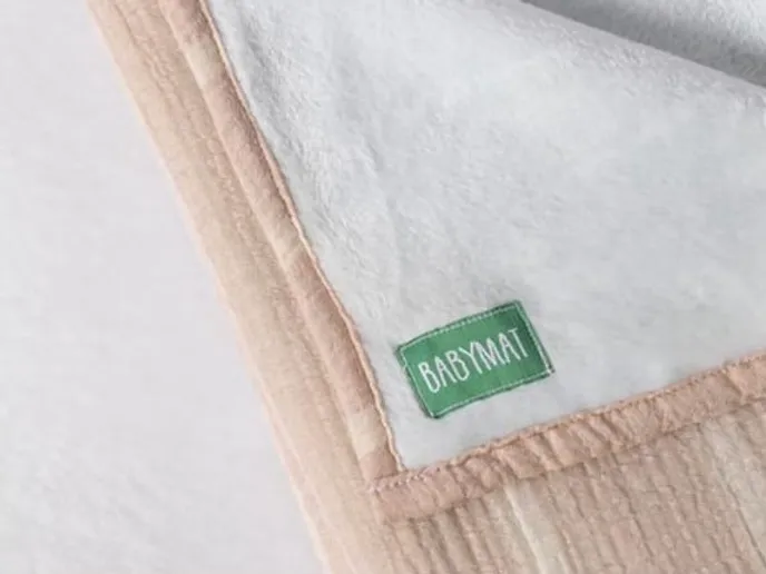 Couverture d’Hiver - Beige Rayé et Blanc- 100x80 cm