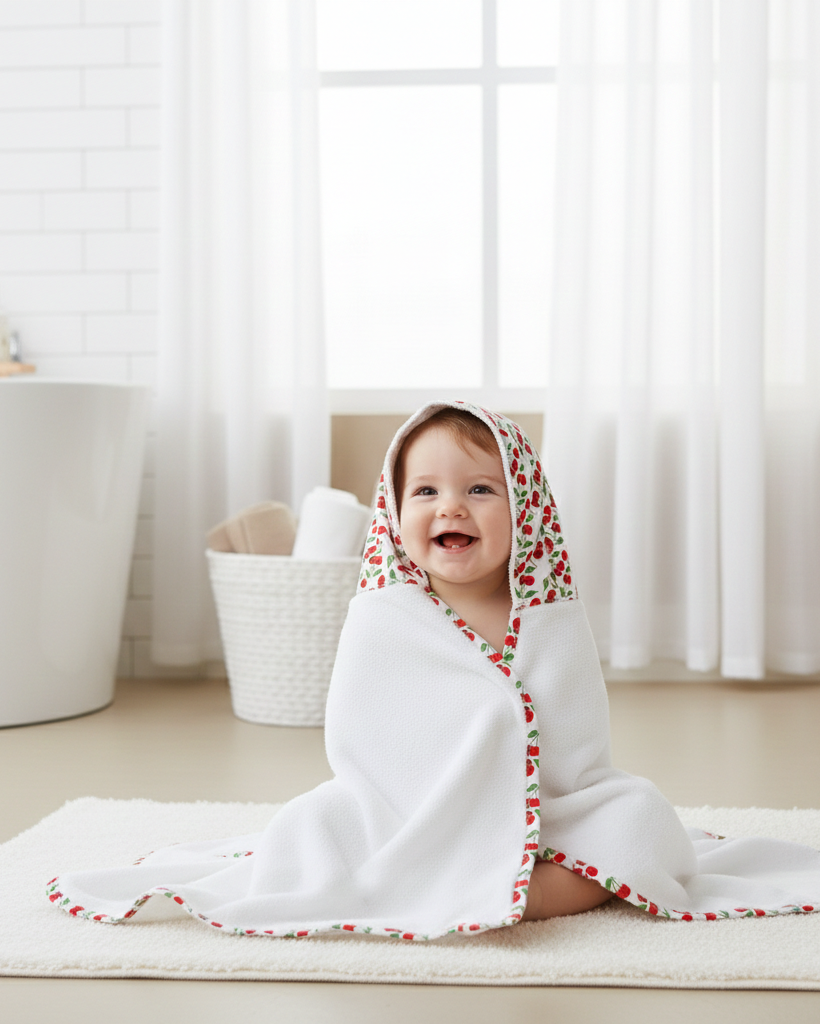 Serviette de Bain - Harmonie - CeriseServiette de bainBABYMATBABYMATServiette de Bain