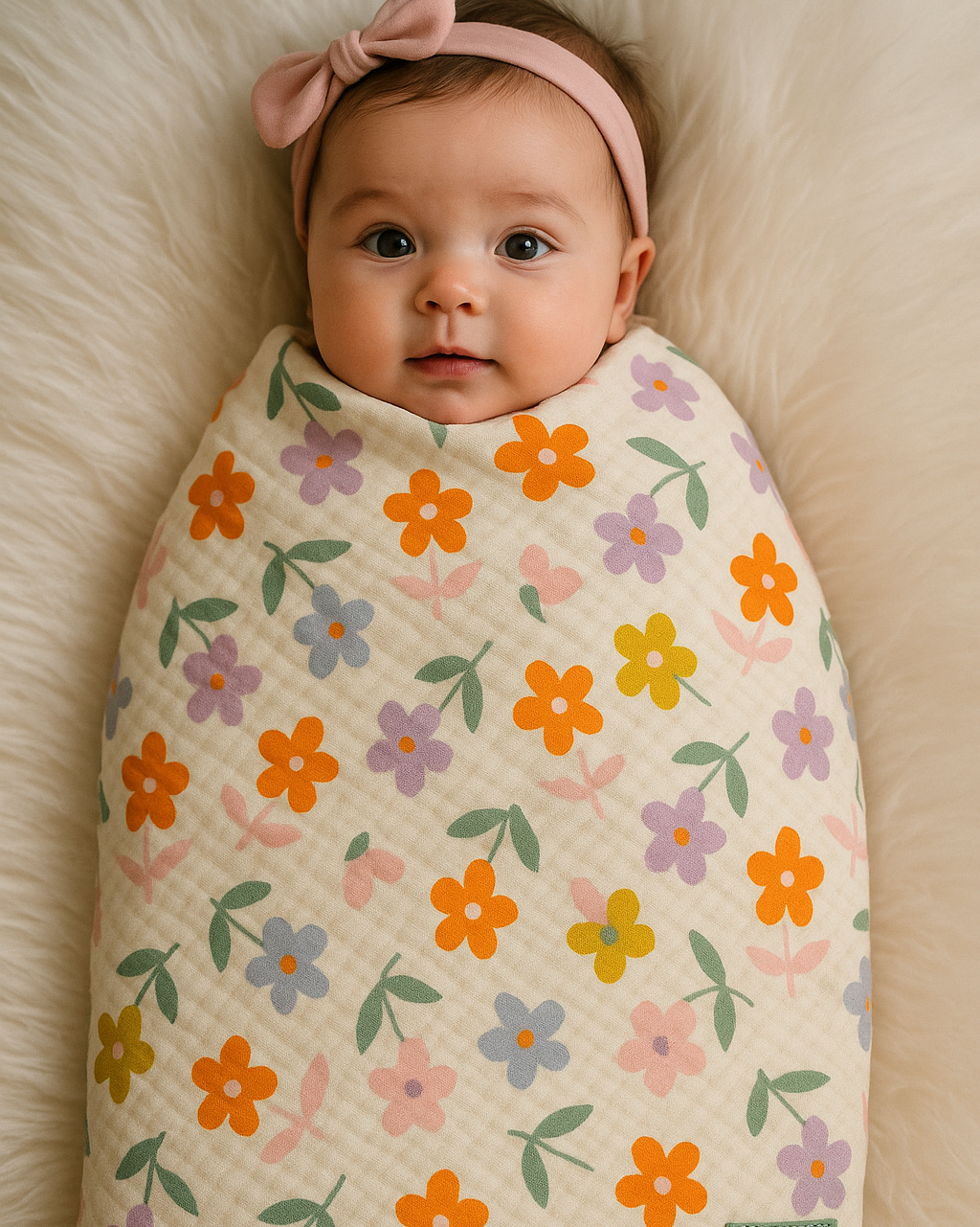 Couverture Mi-Saison - Marguerite - 100x80cm