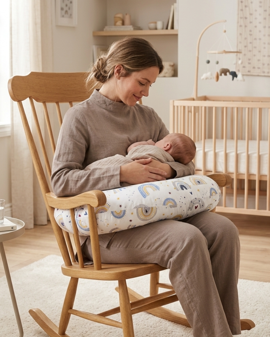 Coussin d’allaitement - Happiness Bleu
