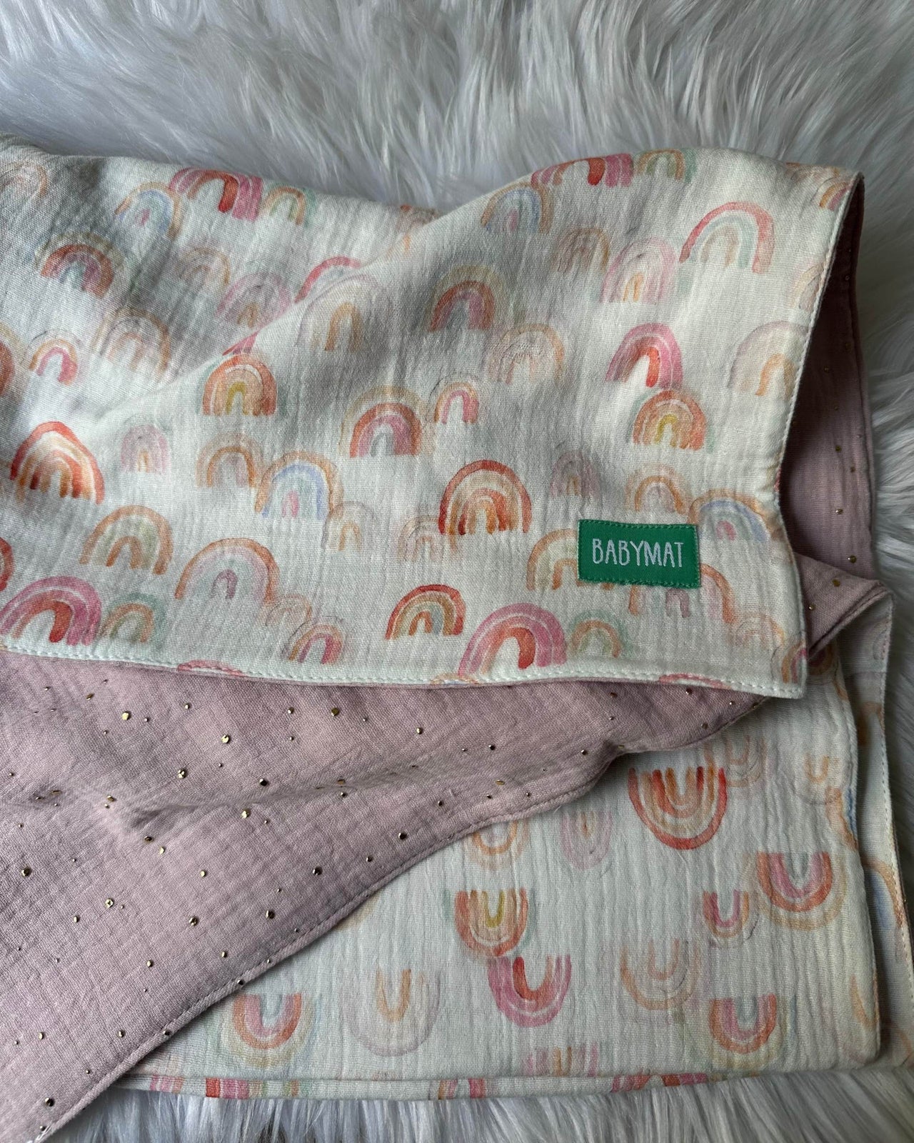 Couverture Mi-Saison - Rainbow - Rose 100x100cmCouvertureBABYMATBABYMATCouverture Mi-Saison