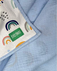 Couverture Mi-Saison - Rainbow Bleu - 100x100cmCouverture LégèreBABYMATBABYMATCouverture Mi-Saison