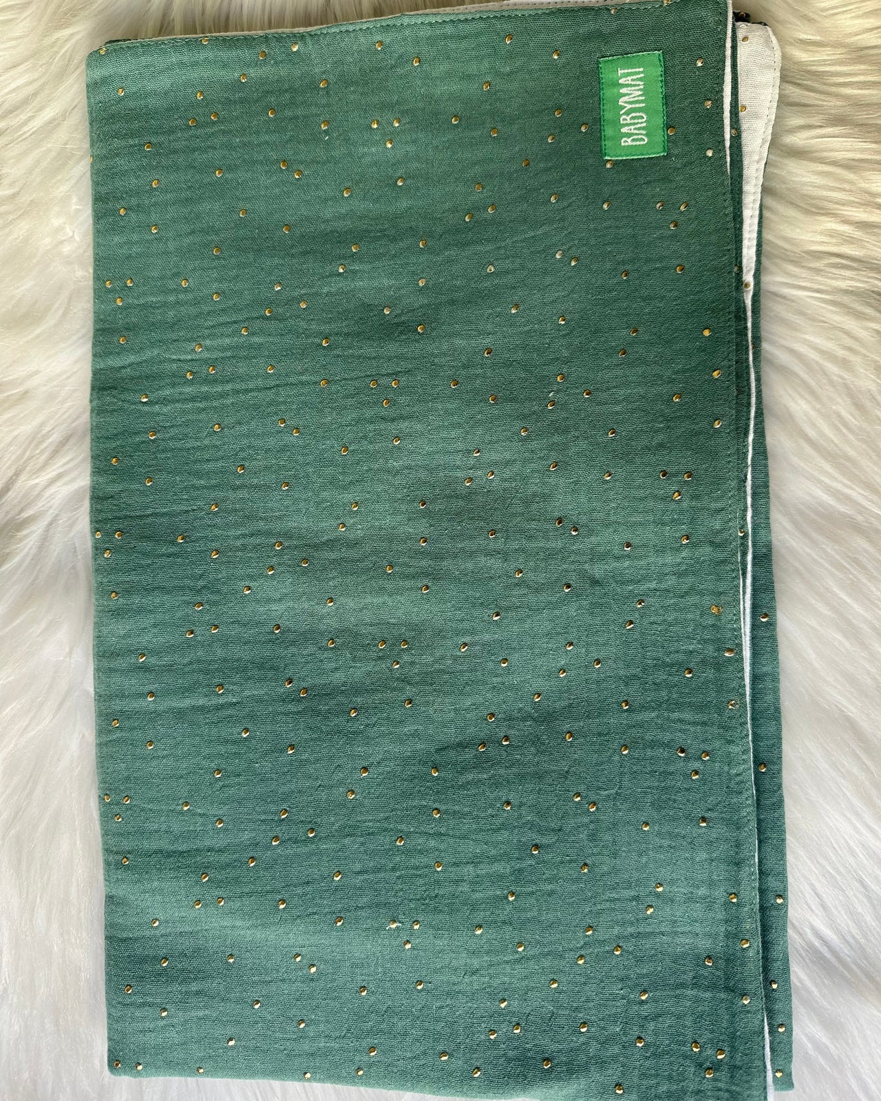 Couverture Mi-Saison - Vert Paillette Blanc - 100x80cm