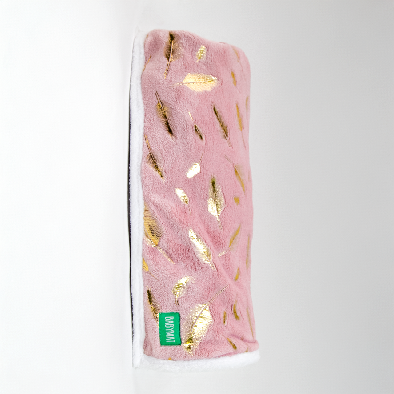 Couverture d'Hiver - Rose Plume Dorée🪶 - 100x80 cm