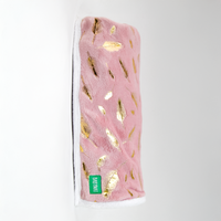 Couverture d'Hiver - Rose Plume Dorée🪶 - 100x80 cm