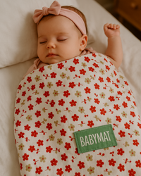 Couverture d’Été BABYMAT légère en coton 100x80cm pour bébé, fabriquée au Maroc