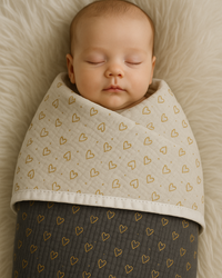 Couverture d'été BABYMAT légère en coton 100x80 cm patchwork fabriquée au Maroc pour bébé