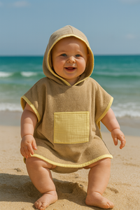 Poncho de plage - Jaune