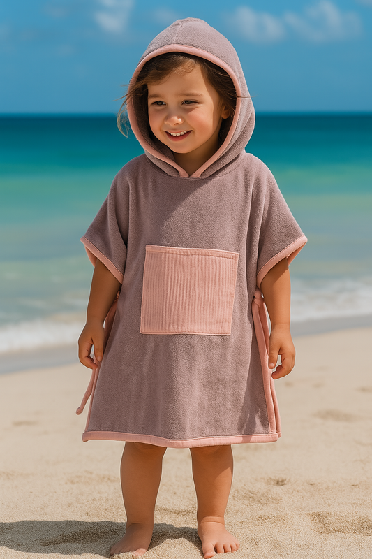 Poncho de plage - pinky 🎀🩷