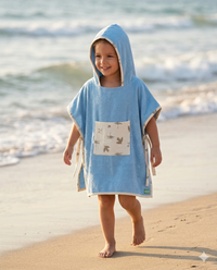 Poncho de plage - Bleu Océan