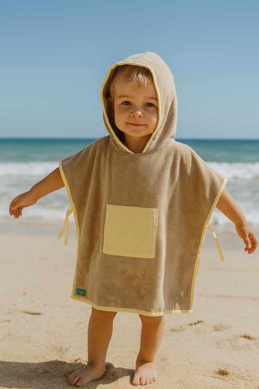 Poncho de plage - Jaune 💛
