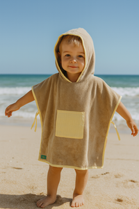 Poncho de plage - Jaune