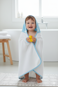 Serviette de Bain - Harmonie- Bleu étoiles blanches