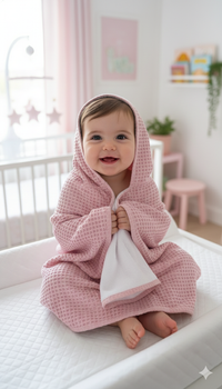 Serviette de Bain - Duo Confort Rose x Blanc - 130x70cm