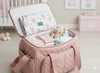 Tapis à langer - Montgolfière Rose