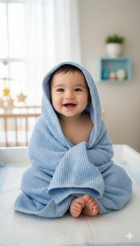 Serviette de Bain - Duo Confort Bleu x Bleu - 130x70cm