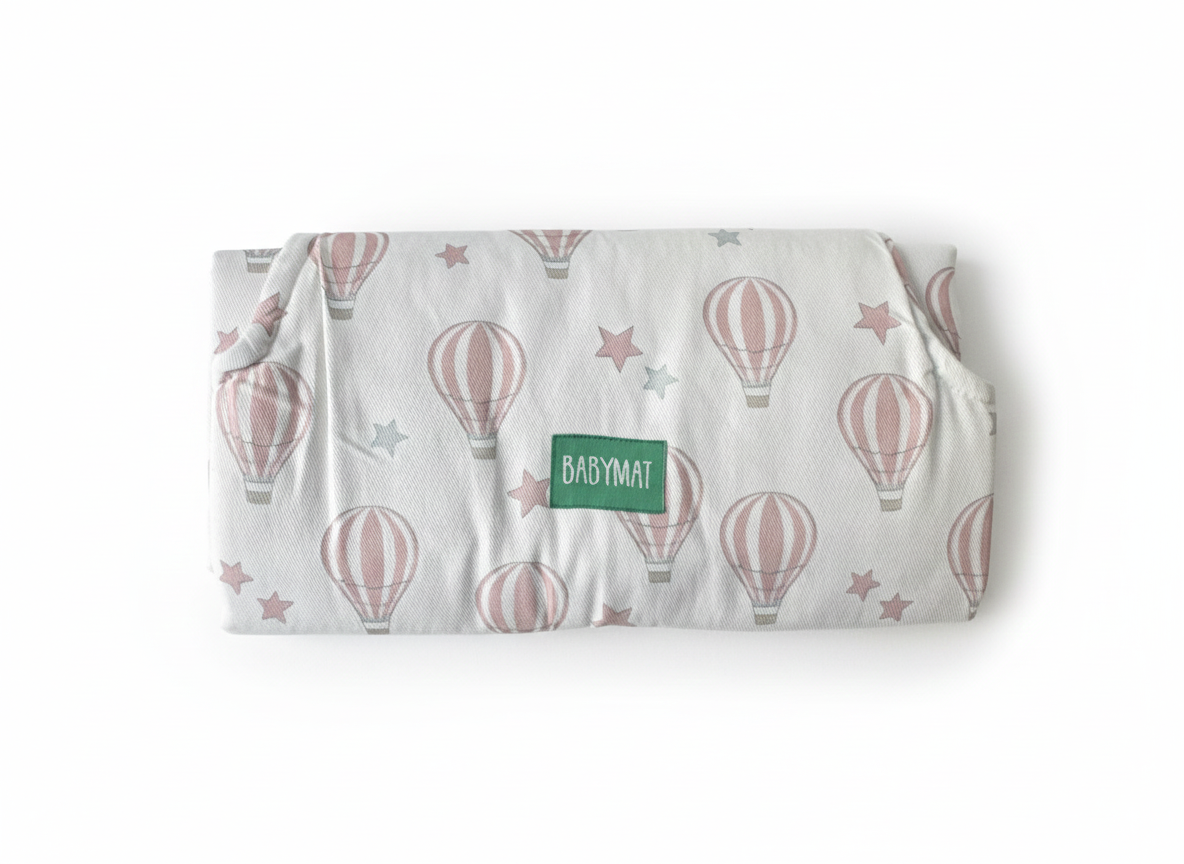 Tapis à langer - Montgolfière Rose