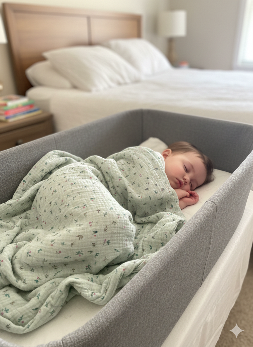 Couverture d'Hiver - Gaze de coton- Mini Botanique