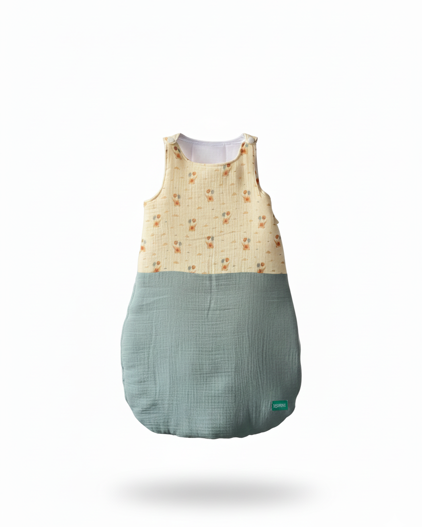 Gigoteuse - Joyeux Éléphant - Patchwork - Vert