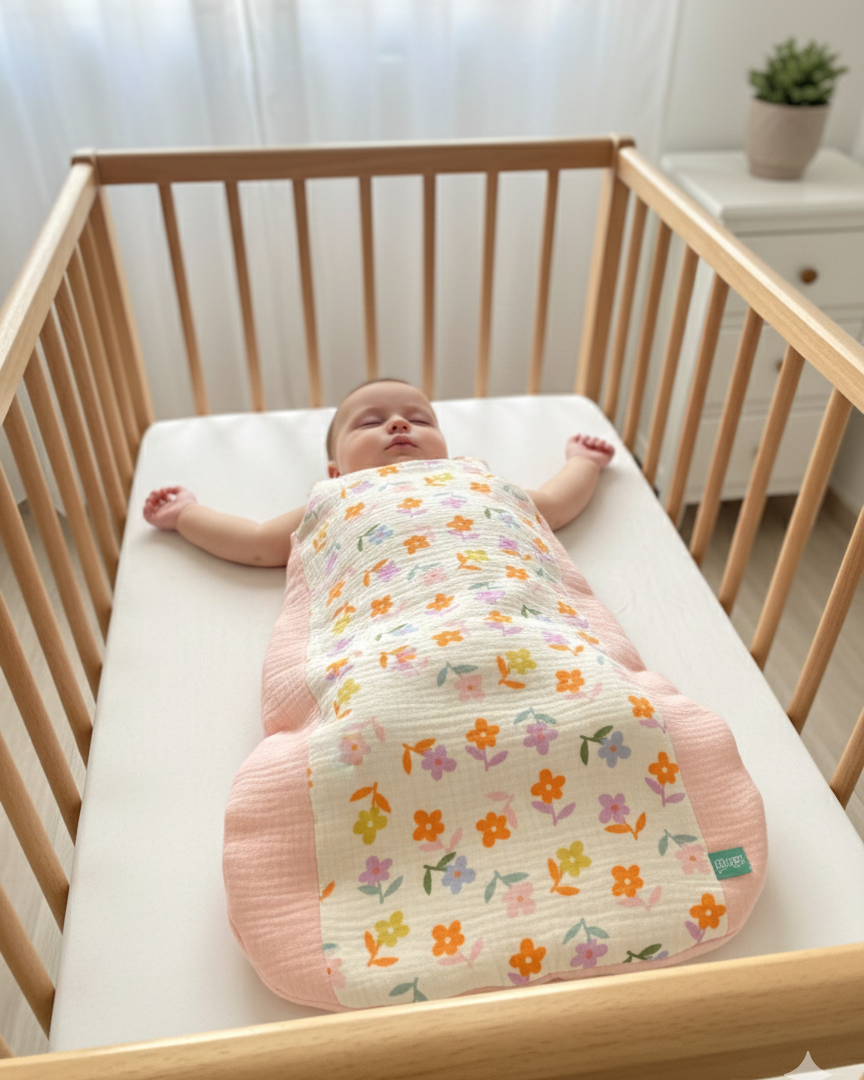 Gigoteuse - Marguerite - Patchwork - Saumon