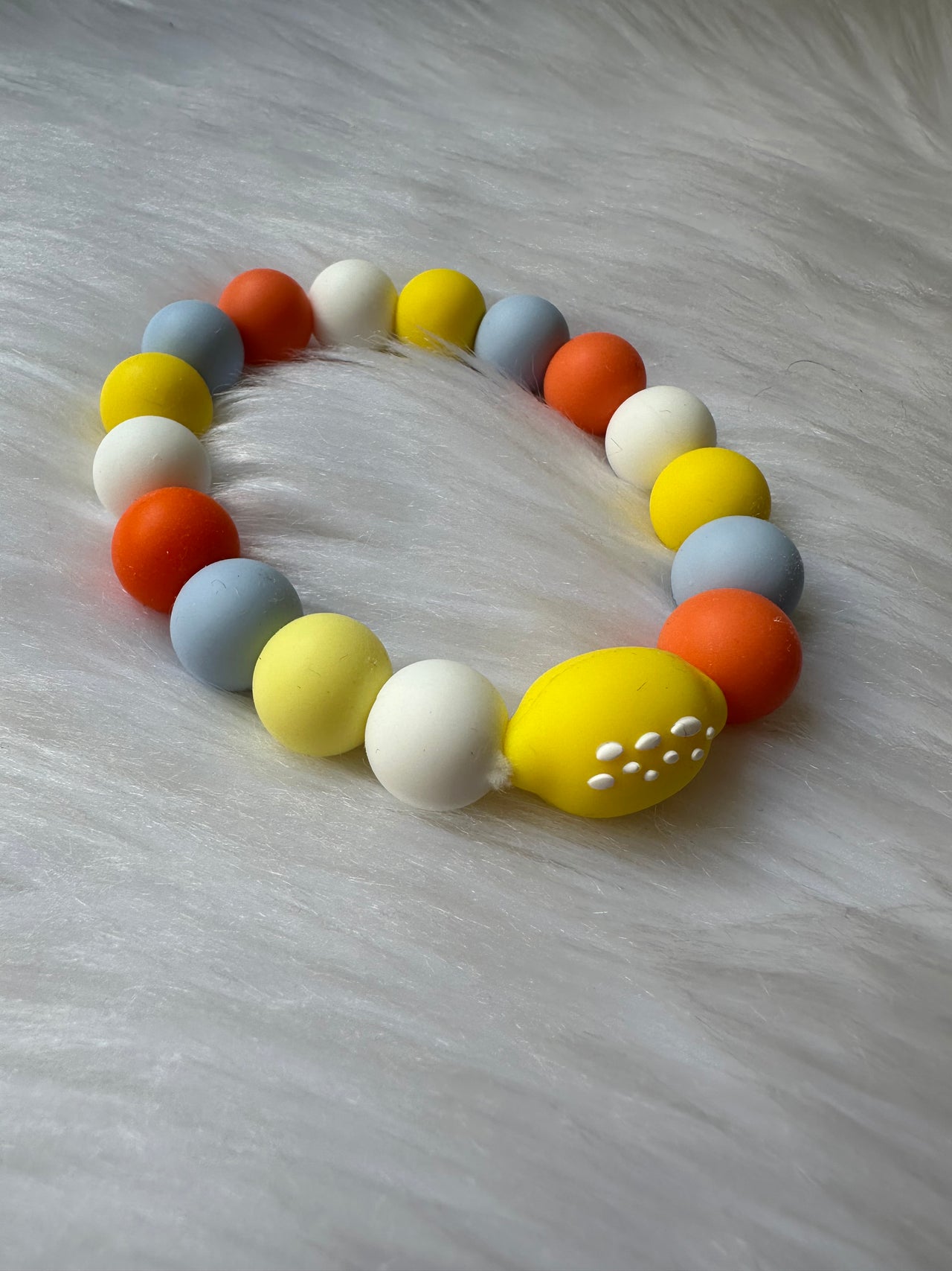 Anneau de dentition - Citron -Gris