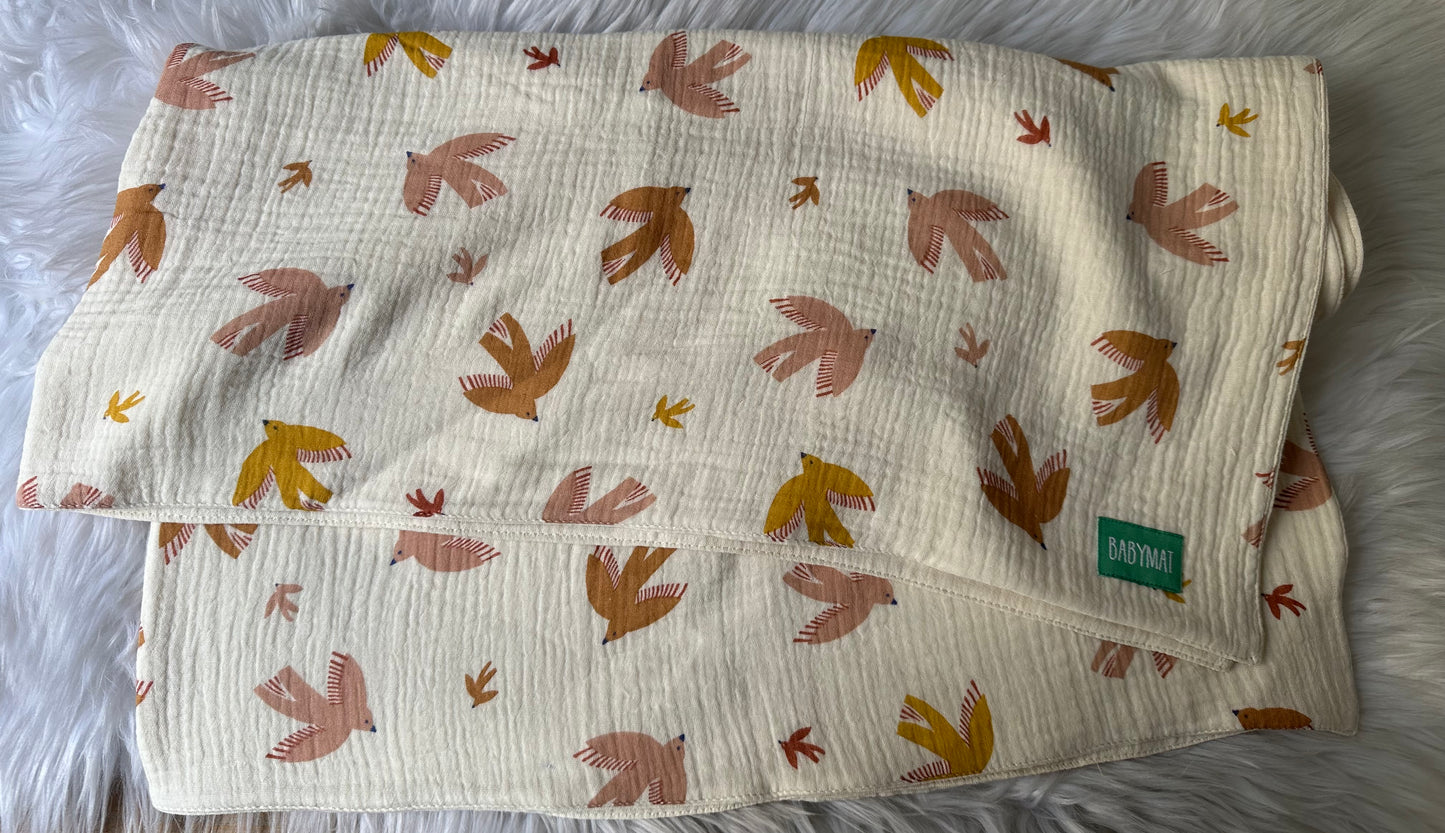Couverture Mi-Saison -Oiseaux 🦜- 100x80cm
