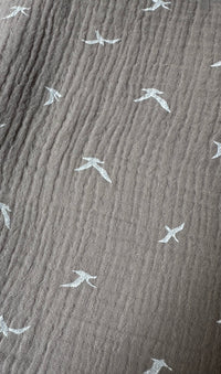 Couverture Mi-Saison - Fleur de coton - Blanc 100x100cm