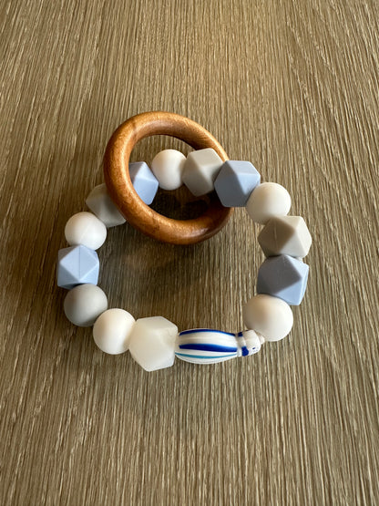 Anneau de dentition - Montgolfière Bleu 💙